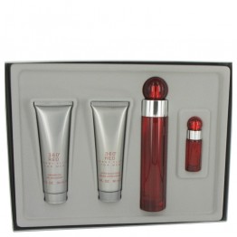 Perry Ellis 360 Red by Perry Ellis 4pcs Gift Set - 3.4 oz Eau De Toilette Spray + 3 oz After Shave Balm + 3 oz Shower Gel +.25 oz Eau De Toilette Spray for Men