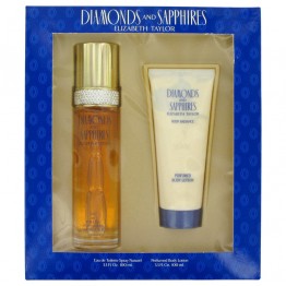 DIAMONDS & SAPHIRES by Elizabeth Taylor 2pcs Gift Set - 3.3 oz Eau De Toilette Spray + 3.3 oz Body Lotion for Women