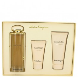 Emozione by Salvatore Ferragamo 3pcs Gift Set - 3.1 oz Eau De Parfum Spray + 1.7 oz Body Lotion + 3.4 oz Shower Gel for Women