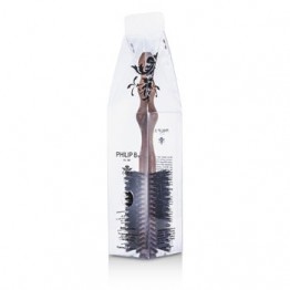 Philip B Medium 55mm Round Brush (Polished Mahogany Handle, 65% Boar Bristle + 35% Nylon) 1pc