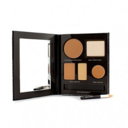 Laura Mercier The Flawless Face Book - # Tan (1x Creme Compact, 1x Pressed Powder w/ sponge, 1x Secret Camouflage...) 5pcs