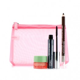 Clinique Power Lashes Mascara Set: 1x Lash Power Mascara, 1x All About Eyes Rich, 1x Cream Shaper For Eyes, 1x Bag 3pcs+1bag