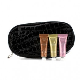 Clarins Soft Cream Eye Color Set: #03 Sage, #07 Sugar Pink, #08 Burnt Orange (With Double Zip Black Cosmetic Bag) 3pcs+1bag