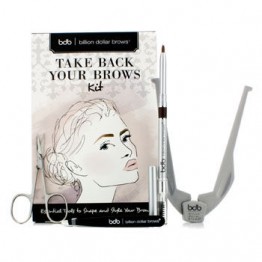 Billion Dollar Brows Take Back Your Brows Kit: 1x Brow Buddy, 1x Universal Brow Pencil, 1x Tweezers, 1x Scissors 4pcs