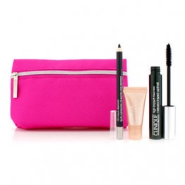 Clinique High Impact Favourites Set: High Impact Mascara + Cream Shaper For Eyes + All About Eyes Serum + Bag 3pcs+1bag