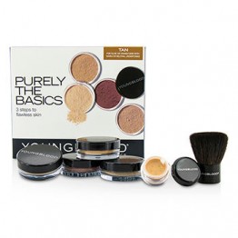 Youngblood Purely The Basics Kit - #Tan (2xFoundation, 1xMineral Blush, 1xSetting Powder, 1xBrush, 1xMineral Powder) 6pcs