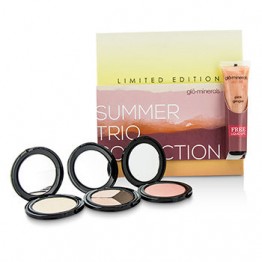 GloMinerals Summer Trio Collection (1xEye Shadow Trio 3.4g/0.12oz + 1xBlush 3.4g/0.12oz + 1x Mini Perfecting Powder 3.4g/0.12oz + 1xLiquid Lips 11.8ml/0.4oz) 4pcs