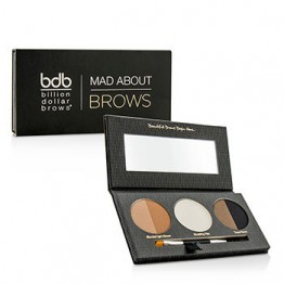Billion Dollar Brows Mad About Brows Palette: 2x Brow Powder, 1x Sculpting Wax, 1x Mini Brow Brush 4pcs