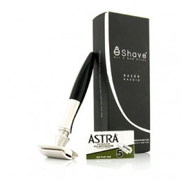 EShave Double Edge Razor Nickel Plastic Handle - # Black 1pc