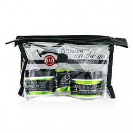 EShave On The Go Travel Kit (Verbena Lime): Shave Cream 30g + After Shave Soother 30g + Pre Shave Oil 15g +TSA Bag 3pcs+1bag