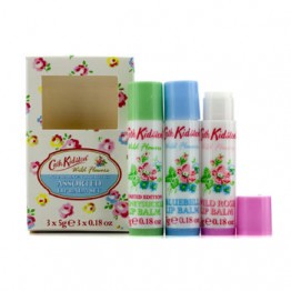 Cath Kidston Wild Flowers Lip Balm Set: Wild Rose 5g + Bluebell 5g + Honeysuckle 5g 250ml/8.3oz