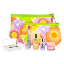 Clinique Travel set: DDML+ + CC Cream + Repairwear Eye Cream + Eye Shadow Duo #13 & #07 + Mascara + Lipstick (Tender Heart) + Bag 250ml/8.3oz