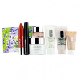 Clinique Travel Set: Cleanser + Even Better Moisture Cream + Dark Spot Corrector + All About Eyes + Makeup Foundation #64 + Mascara + Chubby Stick #04 250ml/8.3oz