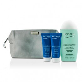 Biotherm Aquasource Set: Instant Hydration Toning Lotion 125ml + Hydrating Jelly 2x20ml + Bag 3pcs+1bag