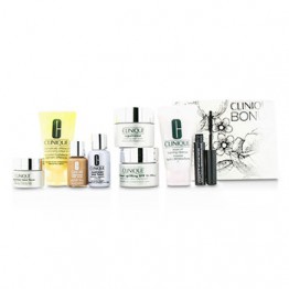 Clinique Travel Set: Cleanser + DDML+ + Repairwear Day Cream + Night Cream + Laser Focus Serum + Eye Cream + Makeup #04 + Mascara 250ml/8.3oz
