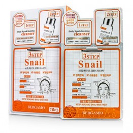 Bergamo 3Step Bergamo Mask Pack - Snail 10pcs