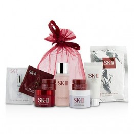 SK II Travel Set: Cleanser 20g +Clear Lotion 30ml + Mask 1pc + Stempower 15g + Deep Surge Ex 15g + R.N.A. Eye Cream 2x2.5g 7pcs